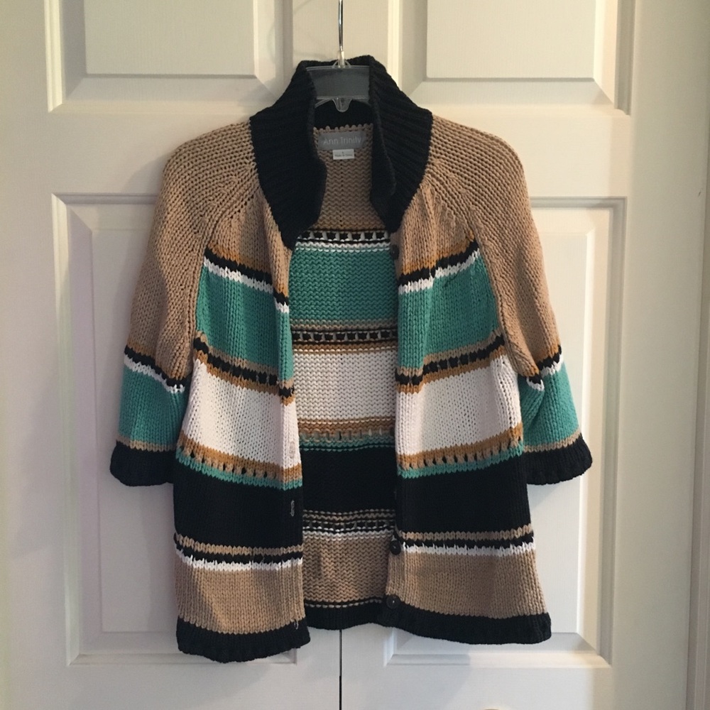 3/4 Sleeved Button Down Sweater/Cardigan